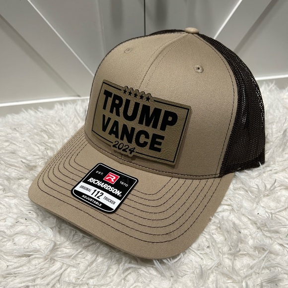 COPY - TRUMP VANCE 2024 Laser engraved Richardson 112 Trucker Hat - Picture 2 of 2